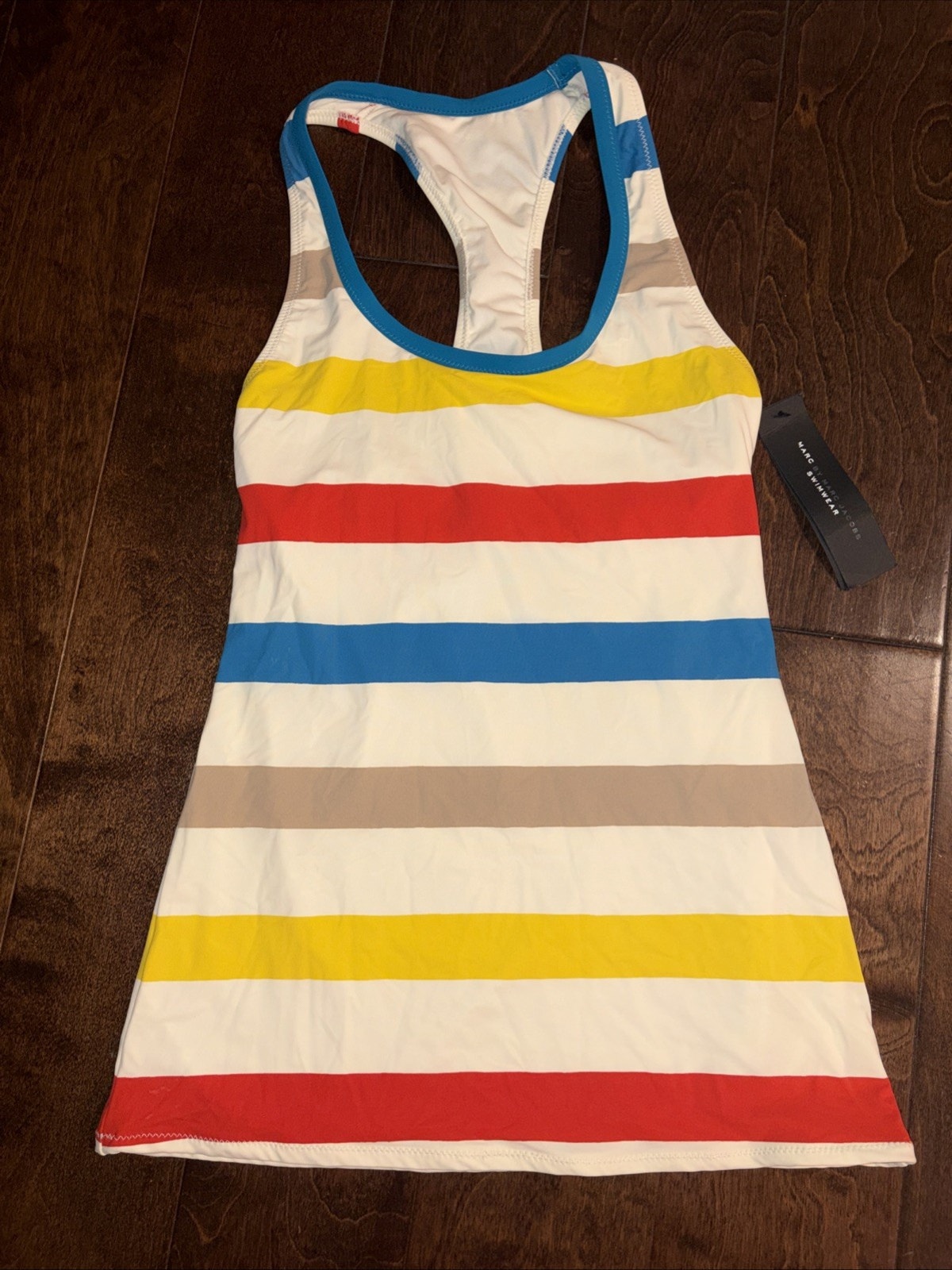 Nwt Marc Jacobs Women's Tankini Racerback Striped Size Xs (P/Tp) Swim Top $173